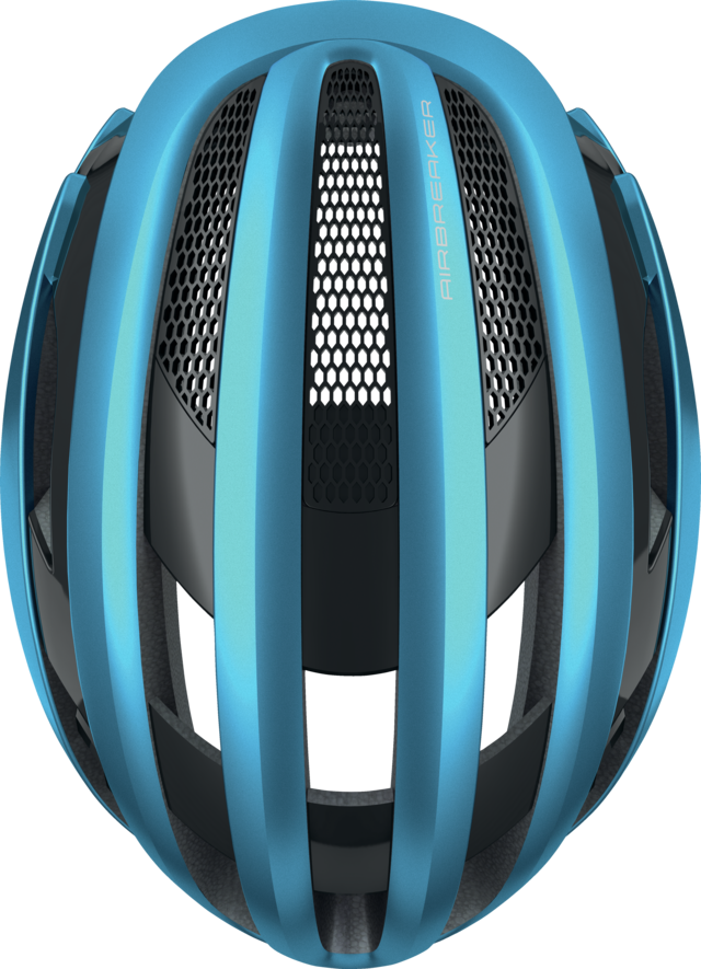 Abus AIRBREAKER Fahrradhelm, steel blue, Draufsicht