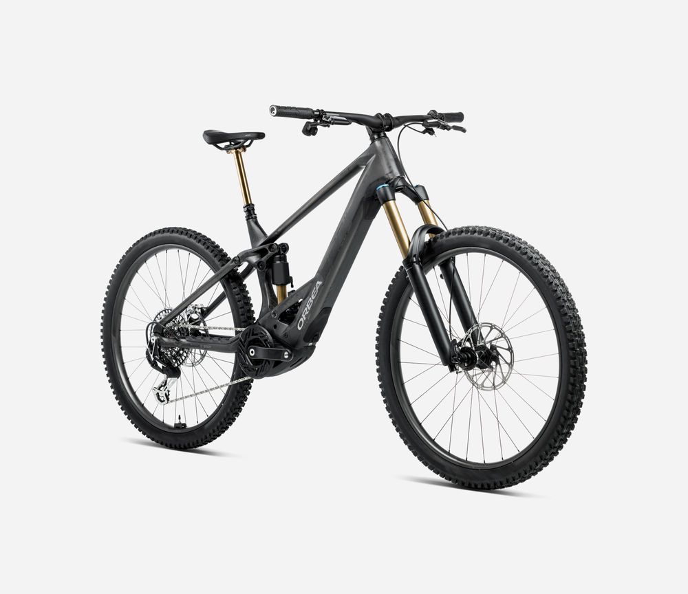 Orbea Wild M11-AXS 2024, Carbon Raw (Matt) - Titanium, Seitenansicht vorne