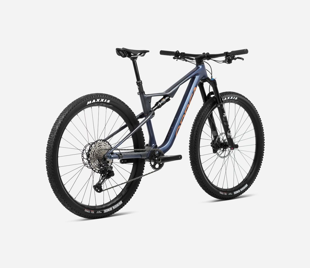 Orbea Oiz H20 2024, Moondust Blue-Leo Orange (Matt), Seitenansicht hinten