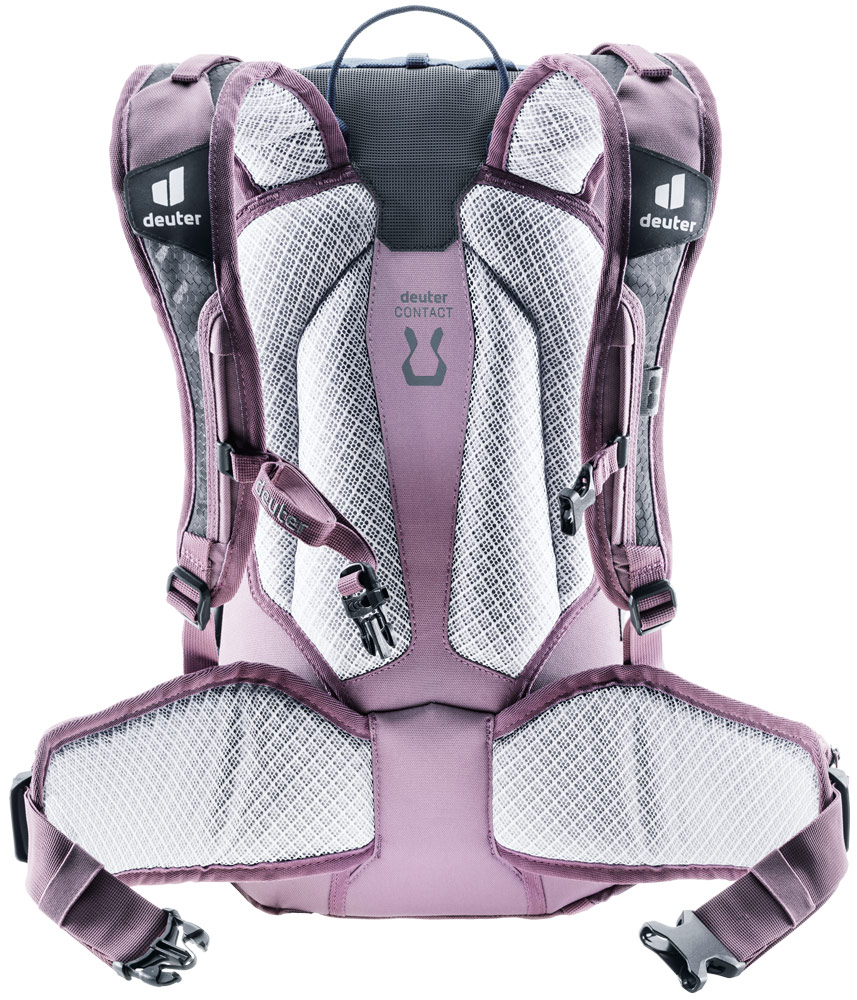 deuter Attack 14 SL Protektor-Rucksack in marine grape blau lila mit brustgurt und schultergurt