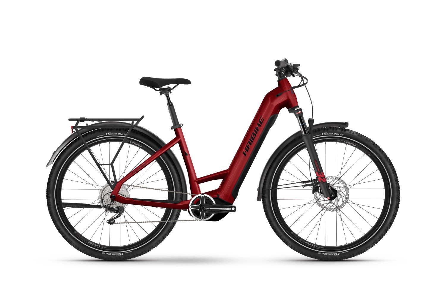 Haibike Trekking 5 Low 2023 - dynamite red/black - gloss - Seitenansicht