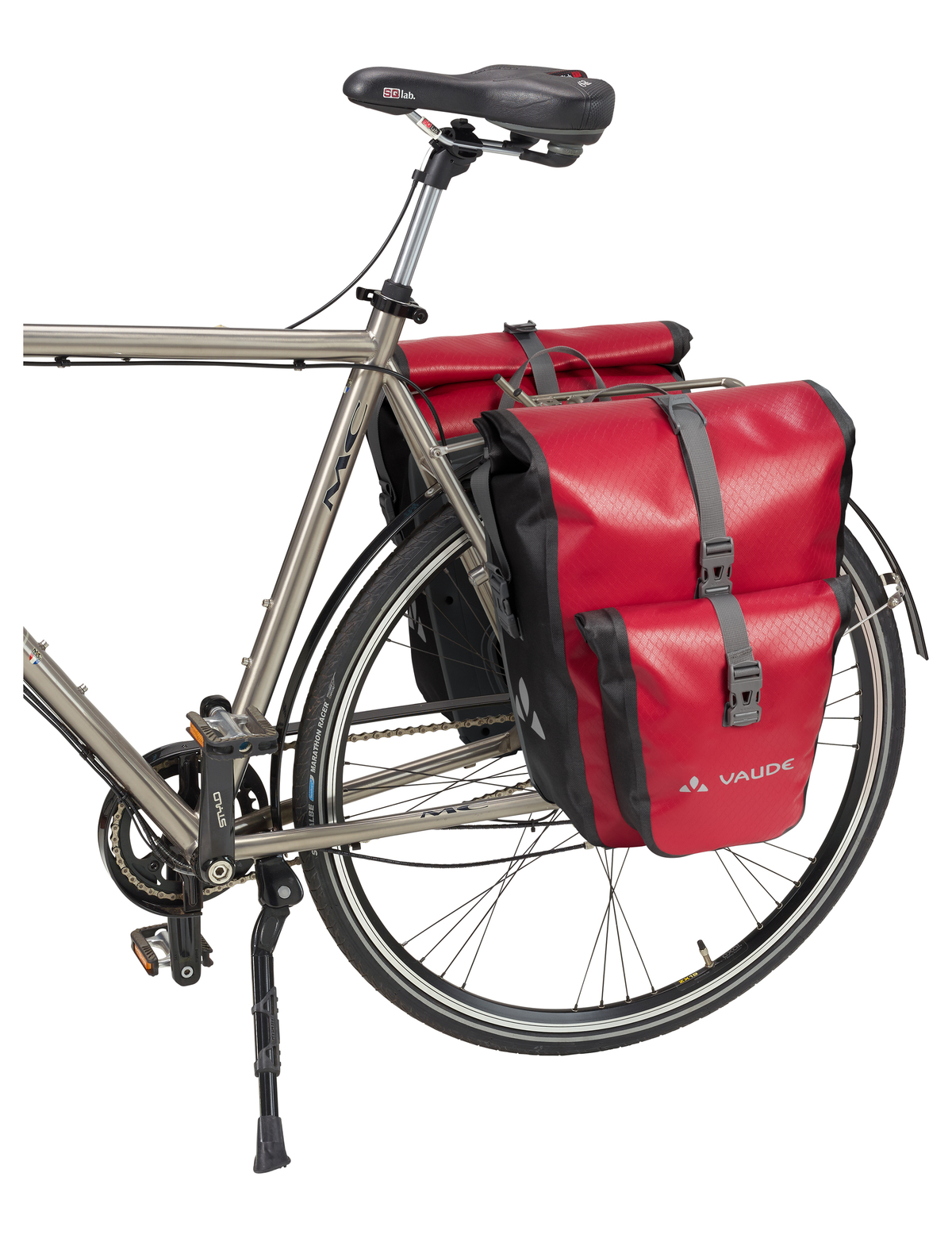 Vaude Aqua Back Plus Hinterradtasche am Fahrrad