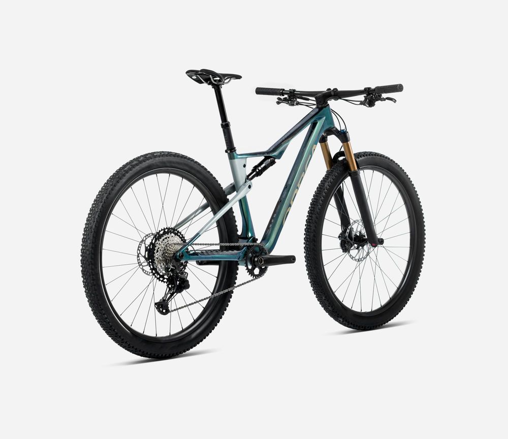 Orbea Oiz M10 XTR 2025, Seaweed Carbon View (Gloss) - Spaceship Green (Matt), Rückansicht