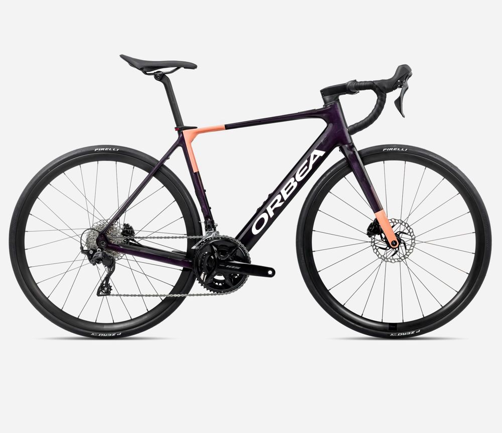 Orbea Gain M30 2025, Fantasy Purple Carbon View (Gloss) - Orange Cloud (Matt), Seitenansicht