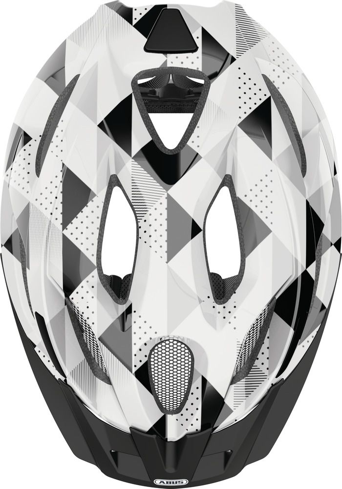 Abus ADURO 2.0 Fahrradhelm/ white triangle/ Draufsicht