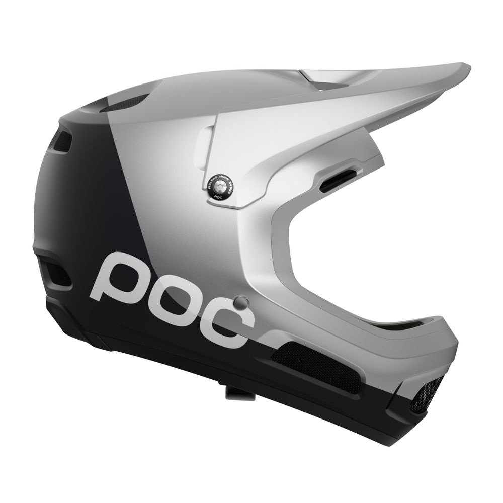 POC Coron Air MIPS Fahrradhelm / Argentite Silver/Uranium Black Matt / Seitenansicht Rechts