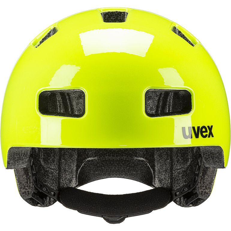 uvex hlmt 4 Kinderhelm, neon yellow, Frontansicht