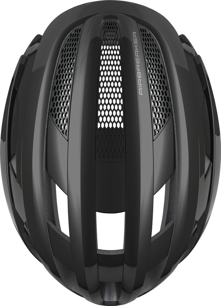 Abus AIRBREAKER Fahrradhelm, shiny black, Draufsicht