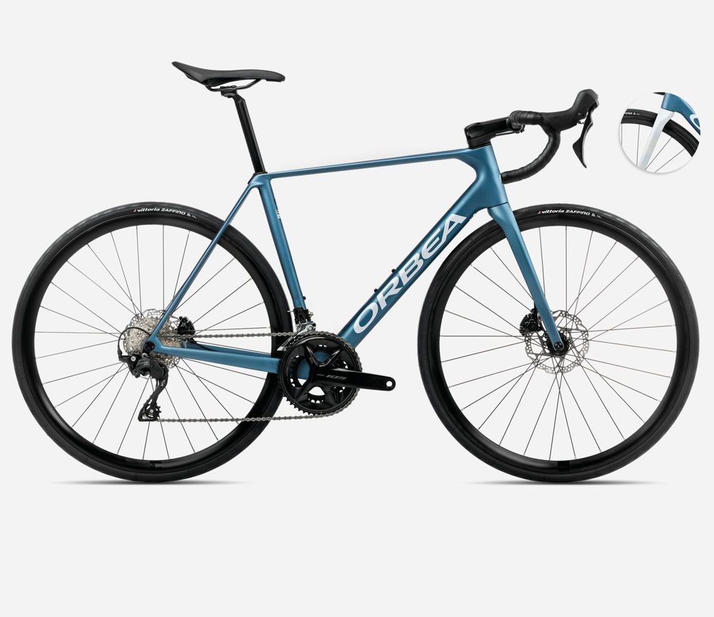 Orbea Orca M30 2025, Slate Blue-Halo Silver (Matt), Seitenansicht links