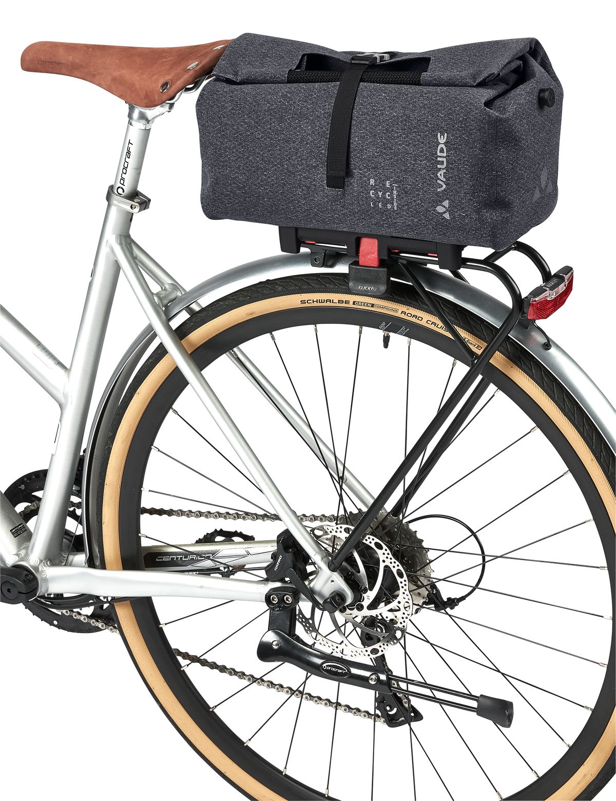 VAUDE ReCycle Shopper (Uniklip) am Fahrrad