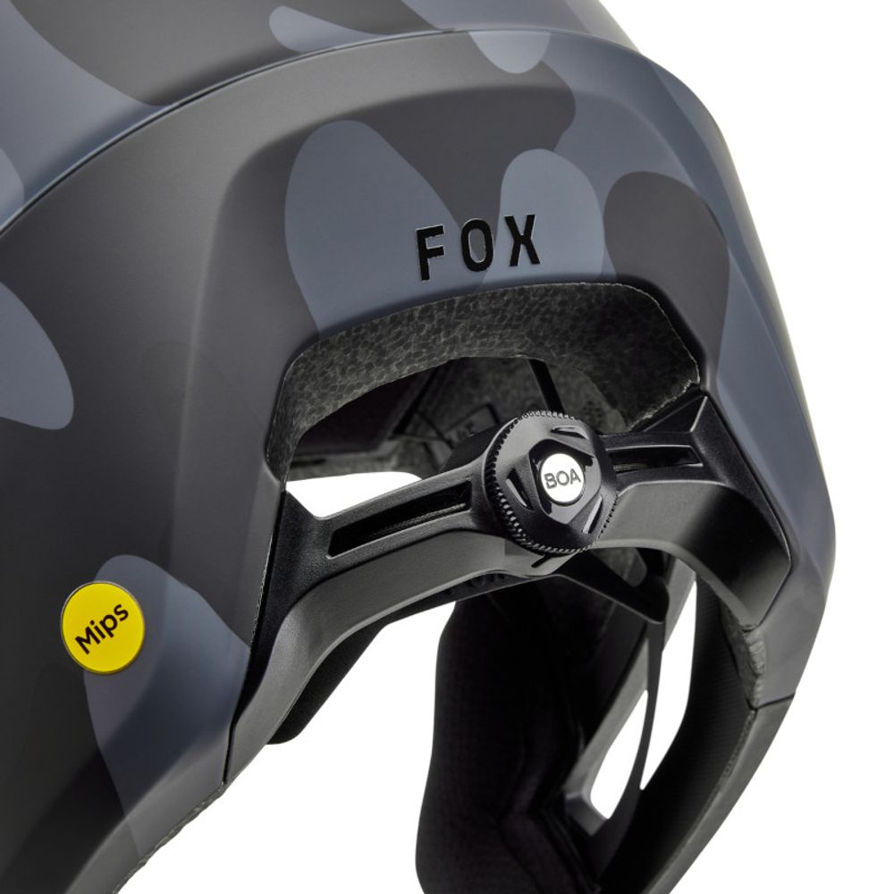 FOX Dropframe Pro Runn, CE Helm, black camo, Detail