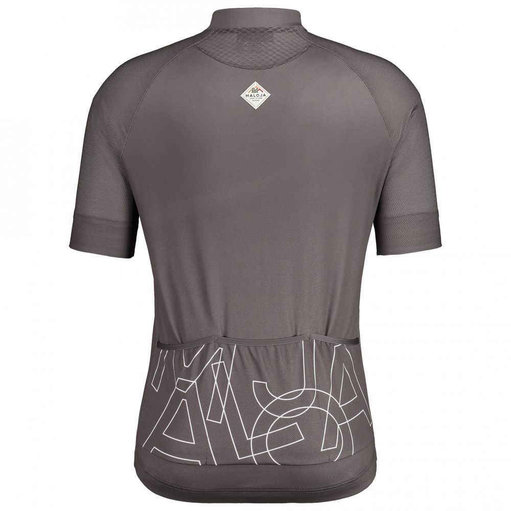 maloja KratzdistelM. 1/2 Short Sleeve Herren Bike Jersey/ Stone/ Rückseite