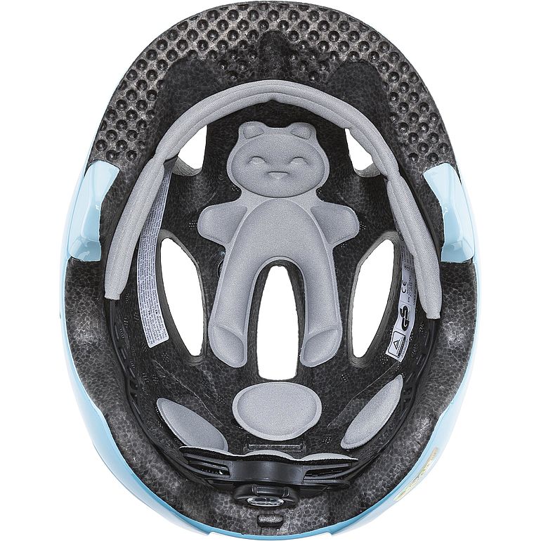 uvex oyo Kinderfahrradhelm, cloud blue - grey, Innenansicht