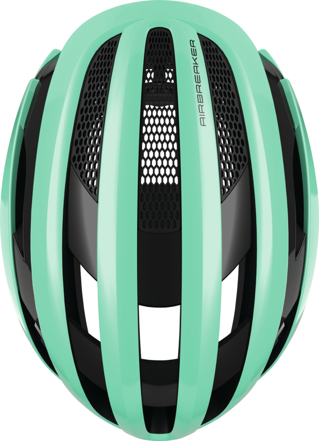 Abus AIRBREAKER Fahrradhelm, celeste green, Draufsicht