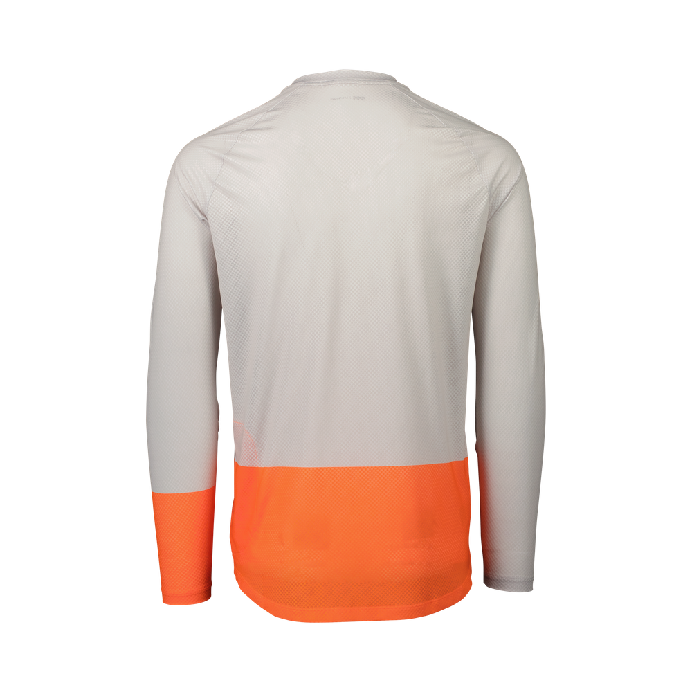 POC, MTB Pure LS Jersey - Granite Grey/Zink Orange, Hinterseite