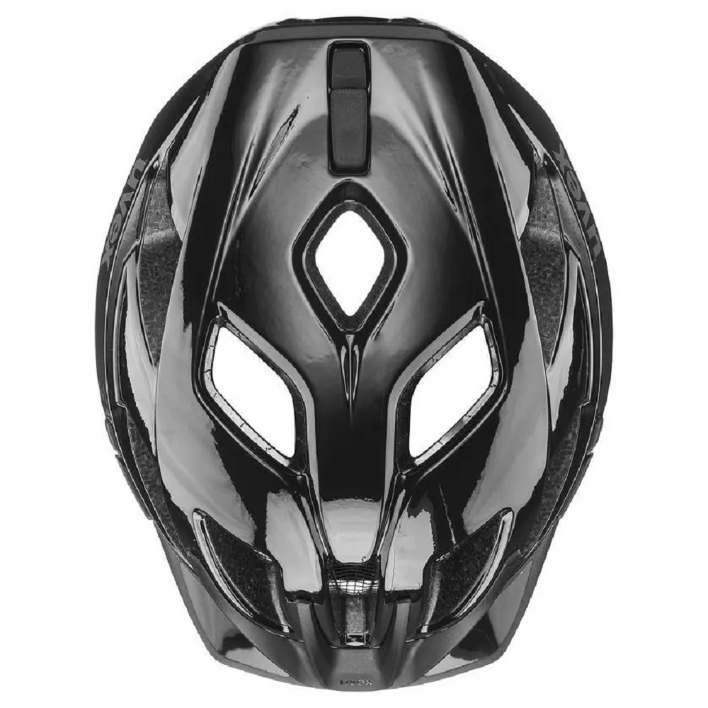 uvex active Fahrradhelm, black, Draufsicht