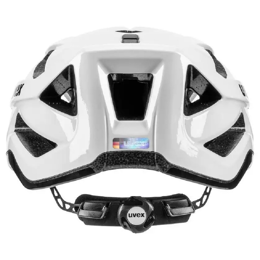 uvex active Fahrradhelm, white black, Rückansicht