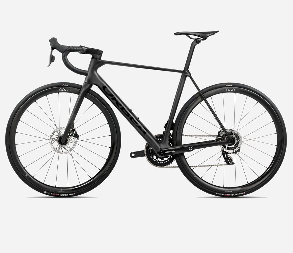 Orbea Orca M21eTeam PWR 2025, Vulcano-Black(Matt) Black(Gloss), Seitenansicht links