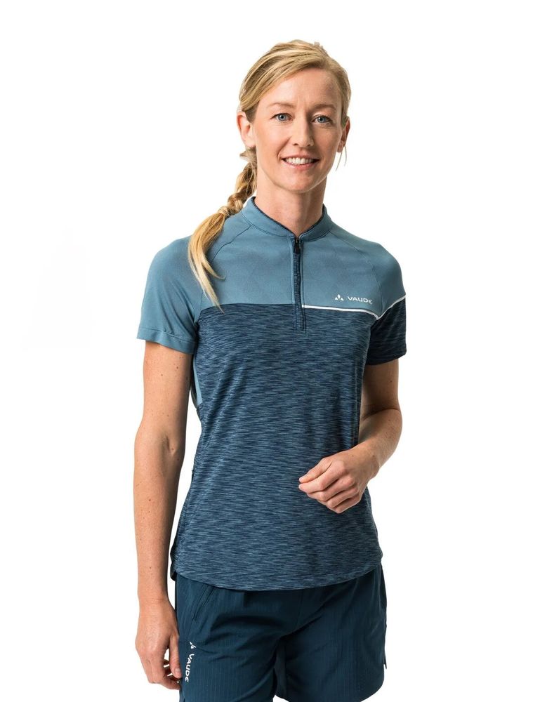 VAUDE Women's Altissimo Shirt in blue gray, angezogen vorne