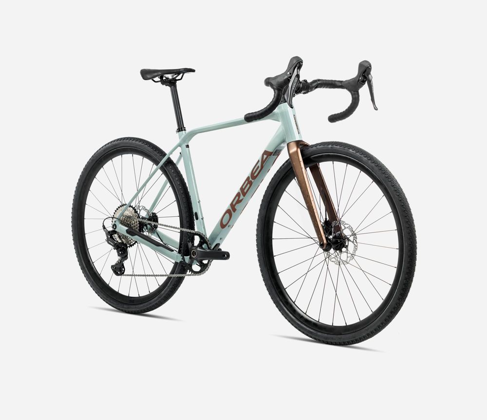 Orbea Terra H30 2025, Blue Stone (Gloss) - Copper (Matt), Seitenansicht vorne