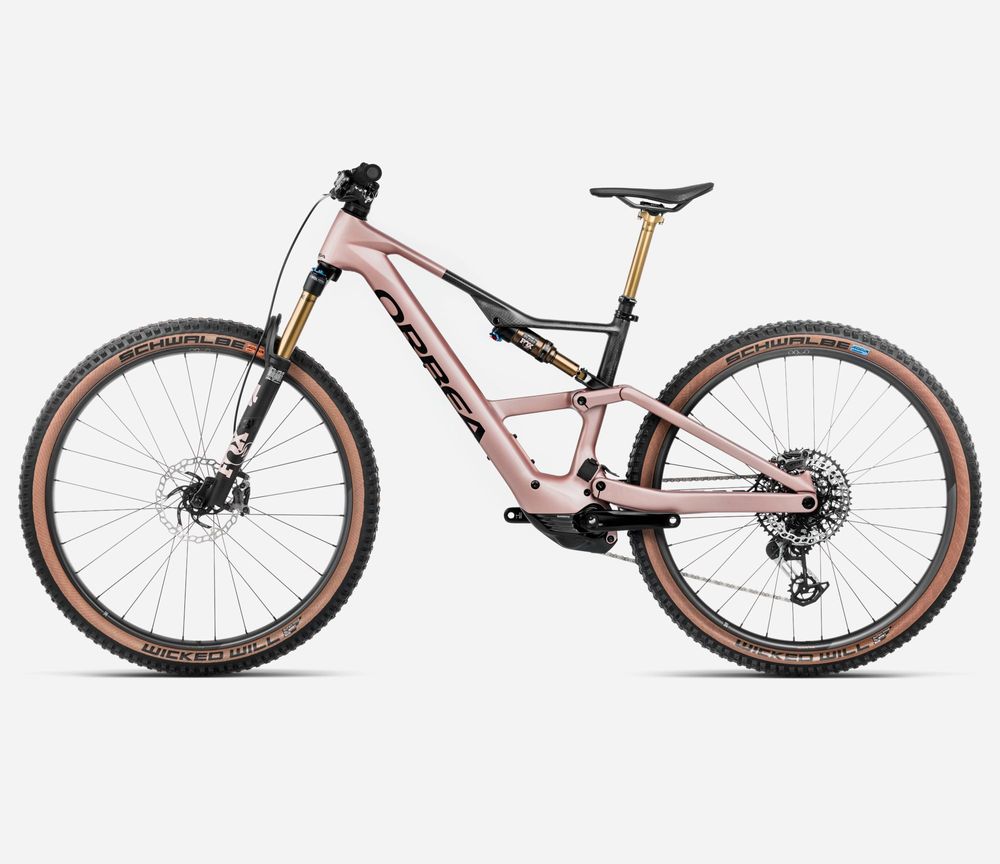 Orbea Rise SL M-LTD 630W 2025, Desert Rose - Carbon Raw (Matt), Seitenansicht