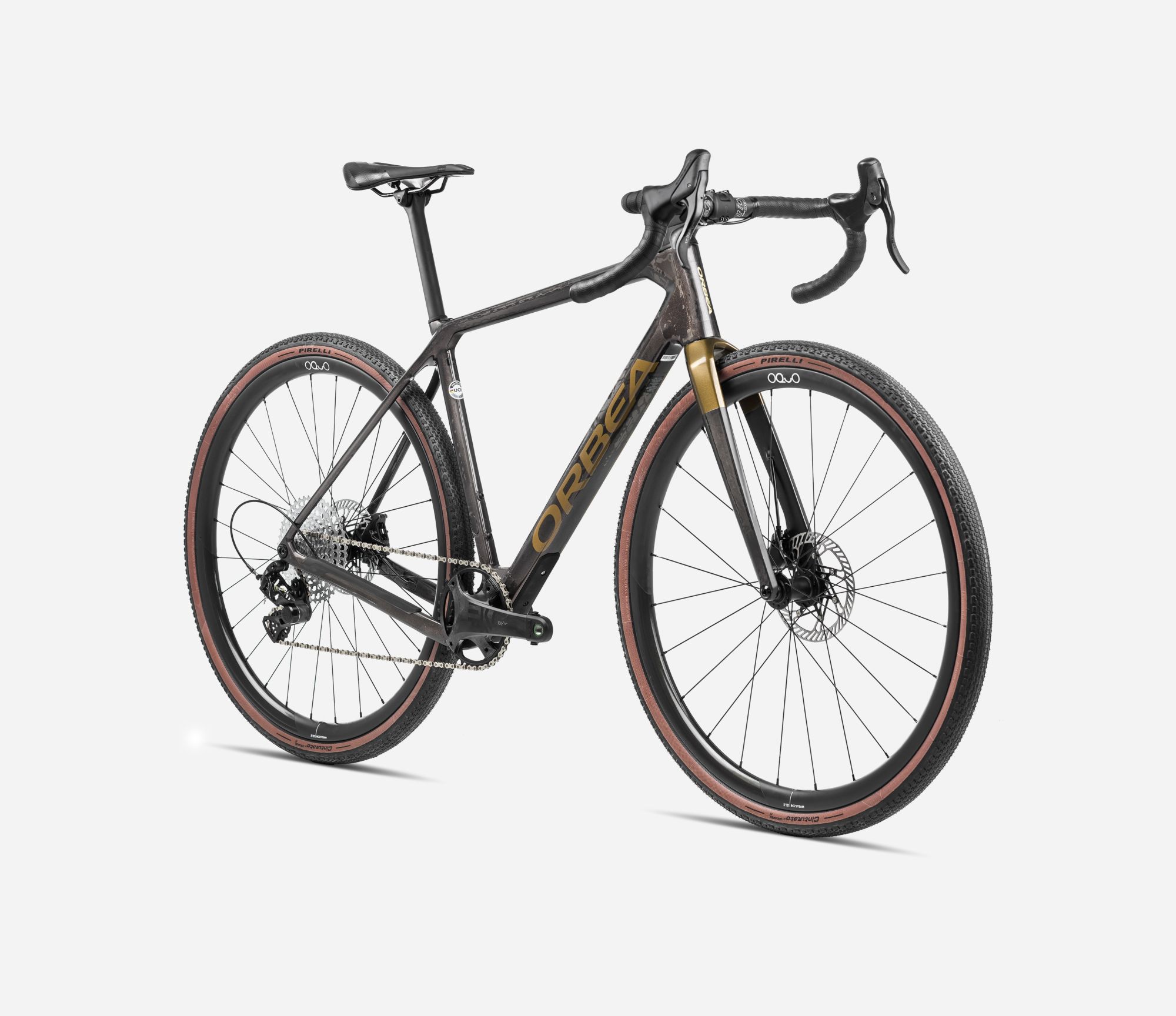 Orbea Terra M22 Team 1X 2024 - Cosmic Carbon View - Metallic Olive Green (Gloss)