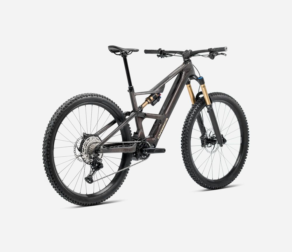 Orbea Rise LT M10 630W 2025, Cosmic Carbon View - Golden Sand (Gloss), Rückansicht