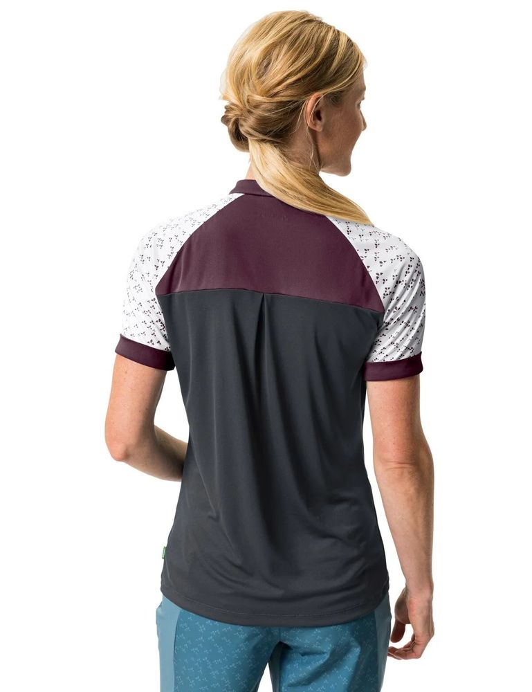 VAUDE Women´s Ledro Print Shirt 2023, cassis, Rückansicht angezogen