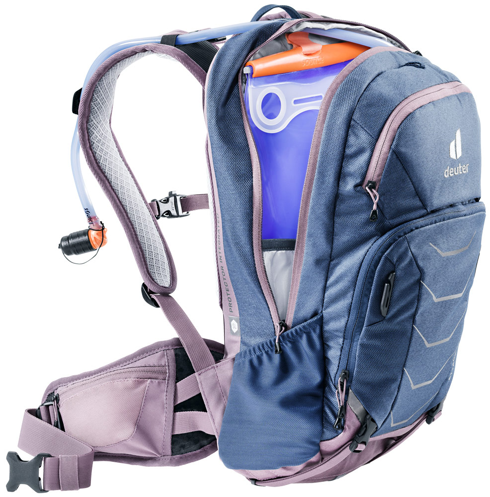 deuter Attack 14 SL Protektor-Rucksack in marine grape blau lila für Trinksysteme