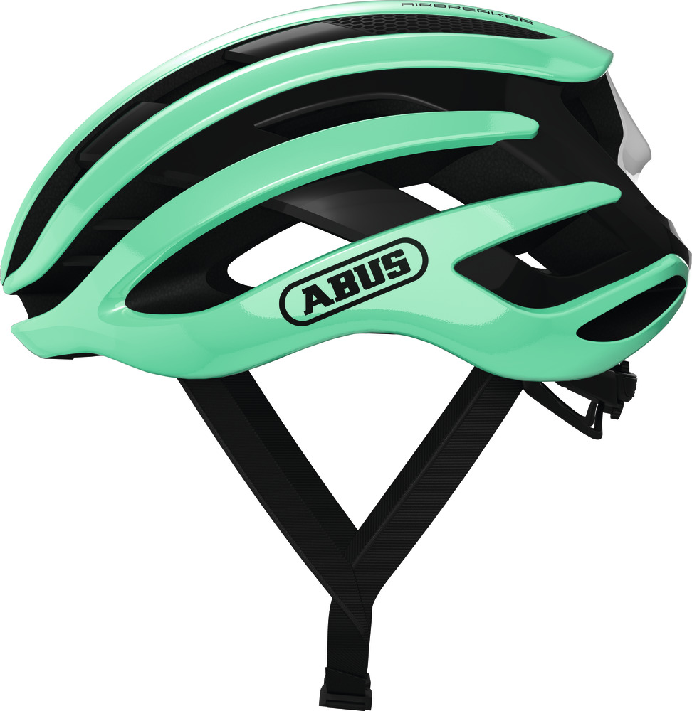 Abus AIRBREAKER Fahrradhelm, celeste green, Seitenansicht