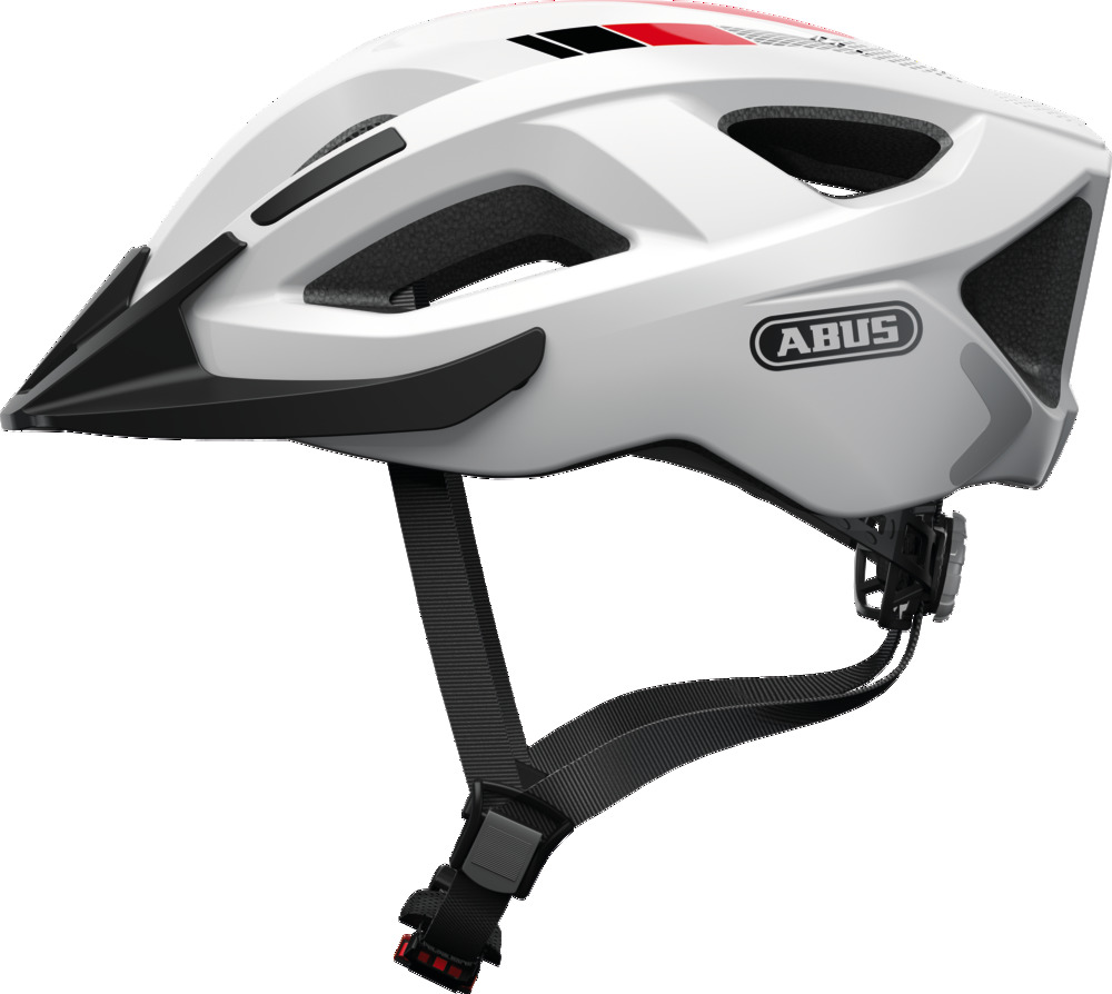 Abus ADURO 2.0 Fahrradhelm/ race white/ Seitenansicht