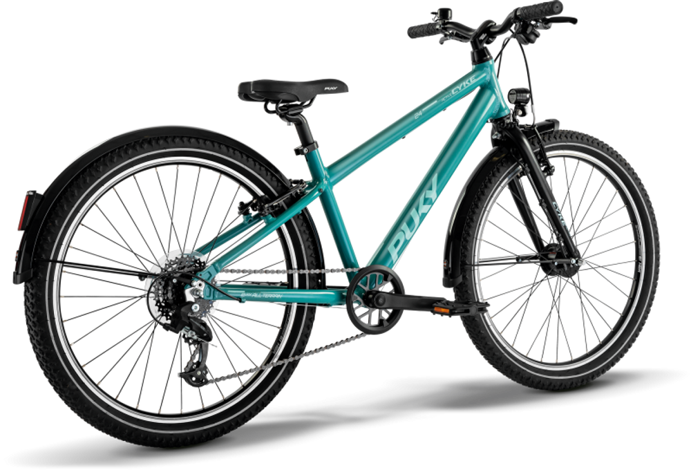 Puky Cyke 24-8 Active, turquoise/black, Seitenansicht hinten