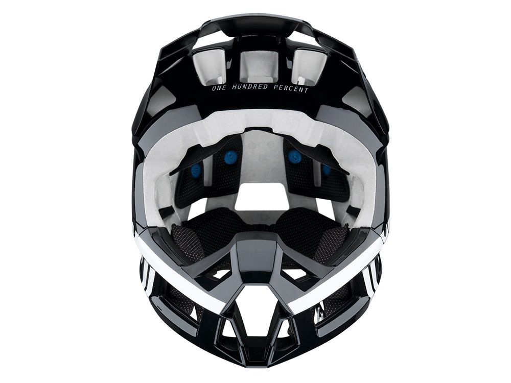 100% Trajecta helmet w/Fidlock, black/white