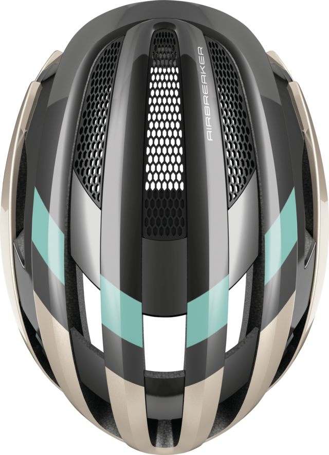 Abus AIRBREAKER Fahrradhelm, champagne gold, Draufsicht