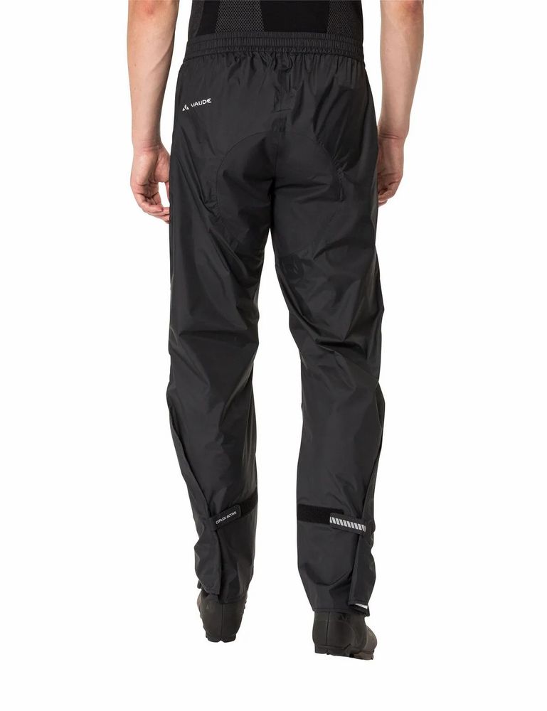 VAUDE Drop II Regenhose Herren - black, Hinterseite