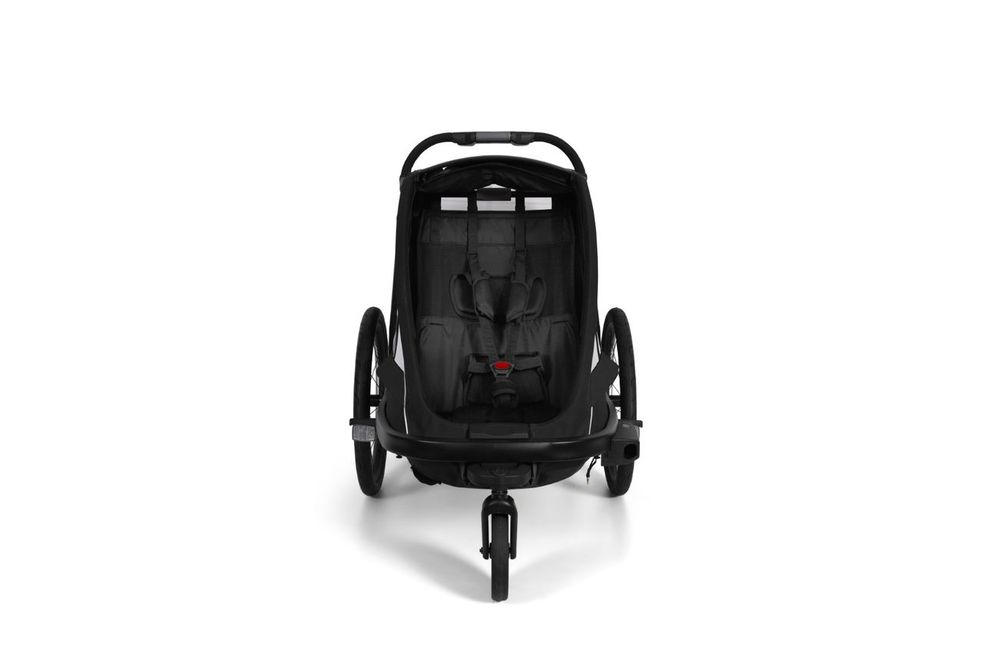 Hamax Breeze Fahrradanhänger für Kinder 2023, black, single, Vorderansicht