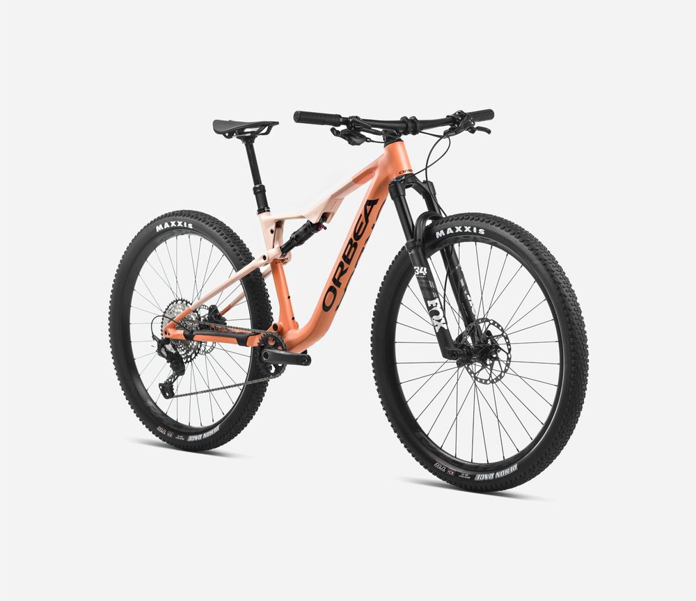 Orbea Oiz H30 2024, Apricot Orange -Limestone Beige (Matt), Seitenansicht vorne