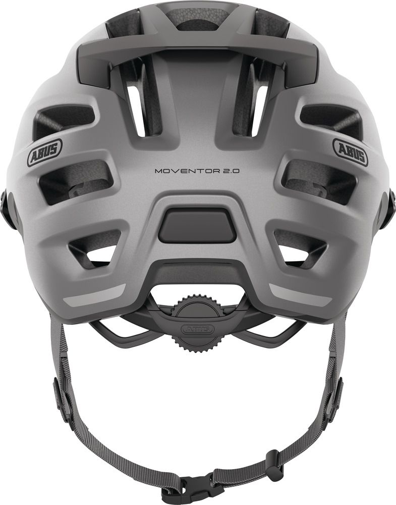 Abus Moventor 2.0 Fahrradhelm/ Ti silver/ Rückansicht