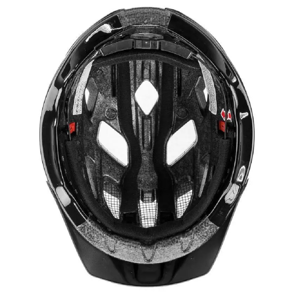 uvex active Fahrradhelm, black, Innenansicht