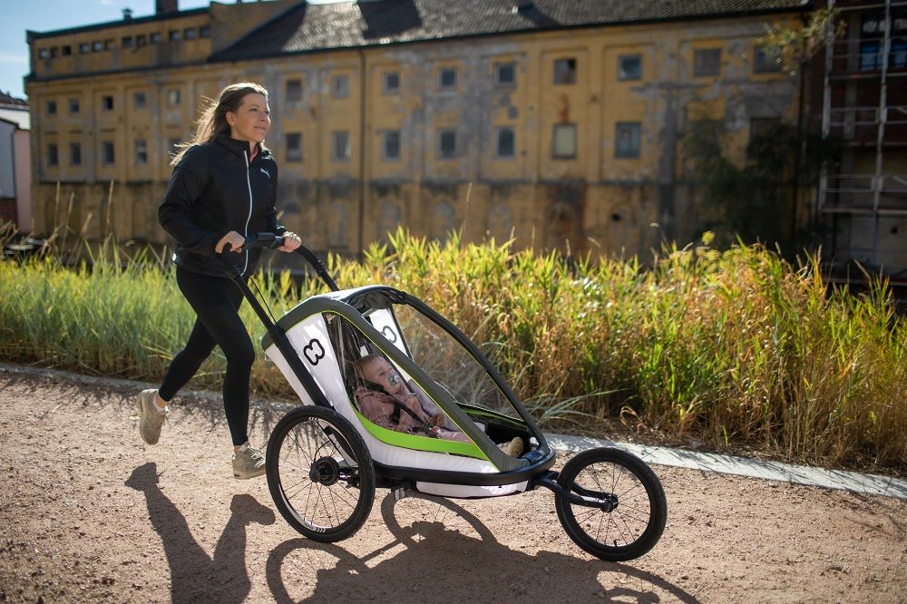 Hamax, Breeze Fahrradanhänger für Kinder 2023 - white/green