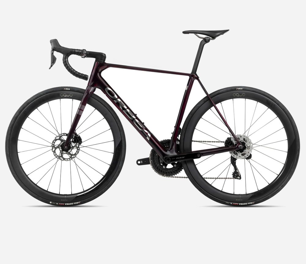 Orbea Orca M30iLTD 2025, Wine Red - Titanium (Gloss), Seitenansicht links