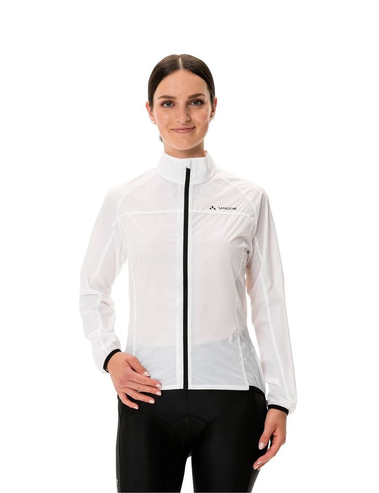 VAUDE Women's Air Jacket III Damen-Radwindjacke in white Vorderansicht