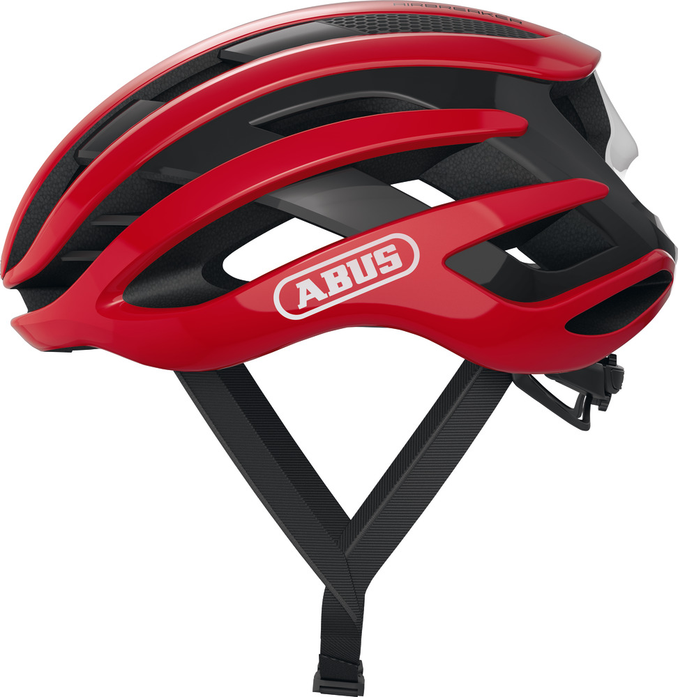 Abus AIRBREAKER Fahrradhelm, blaze red, Seitenansicht