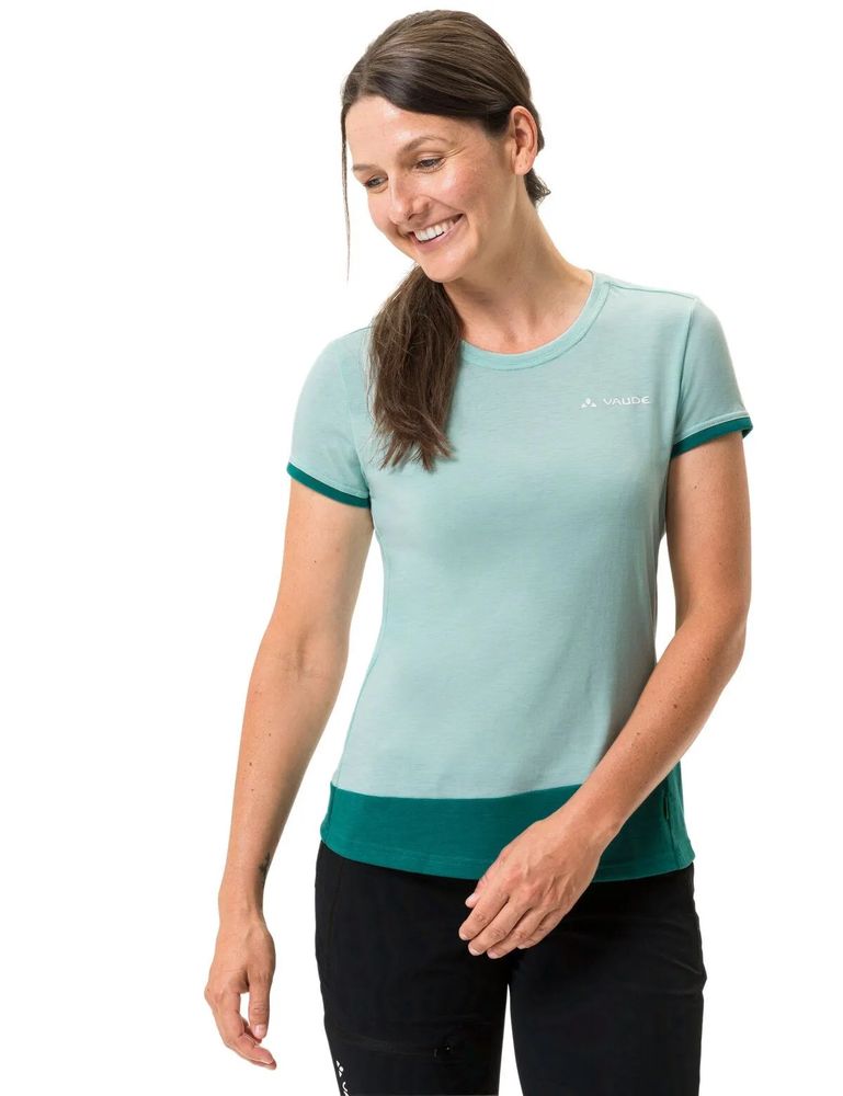 Vaude Women's Sveit Shirt in wave, angezogen Vorderansicht