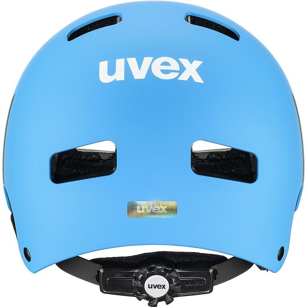 uvex kid 3 cc Kinderhelm, blue-white matt, Rückansicht