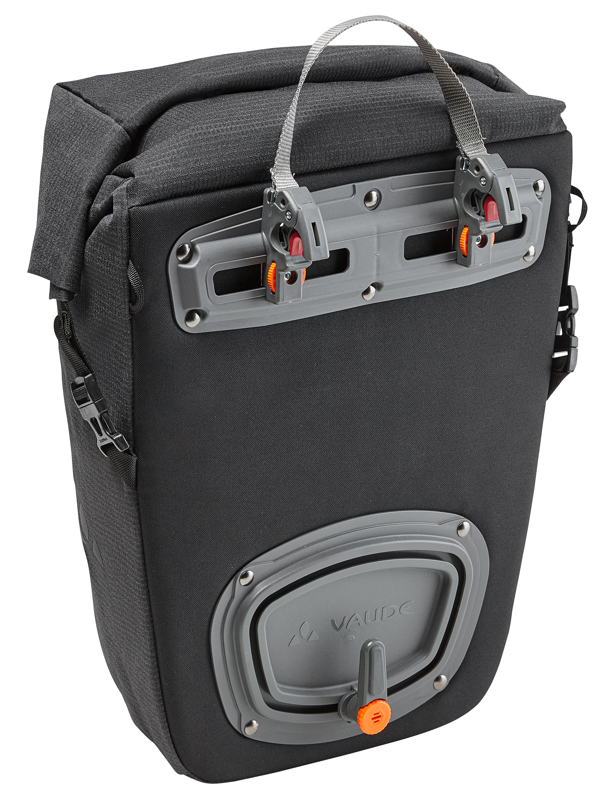 Vaude Road Master Roll-It Luminum praktische Fahrrad-Einzeltasche für Beruf und Freizeit Rückseite