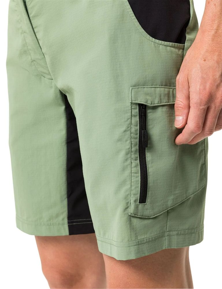 Vaude Women's Qimsa Shorty in willow green, Detail seitlich