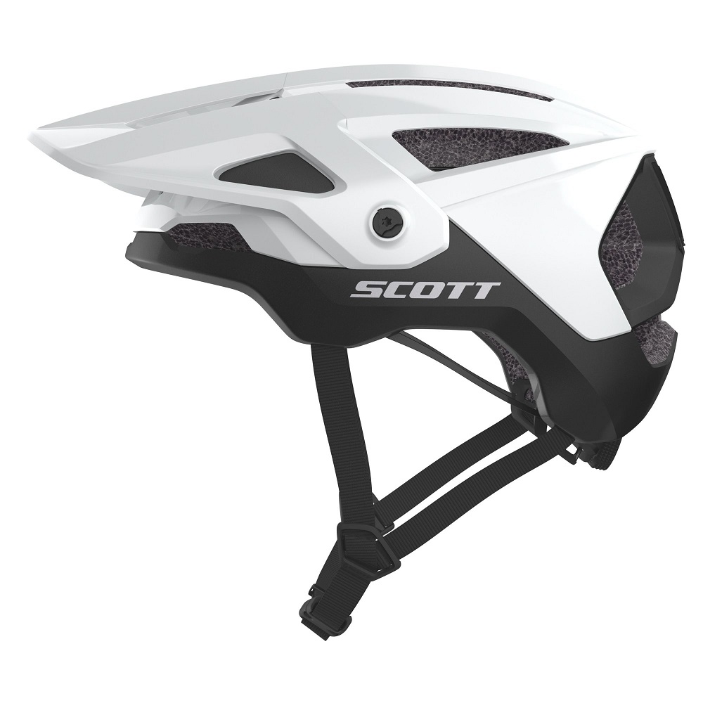 SCOTT Stego Plus (CE) Fahrradhelm, white/black, Seitenansicht