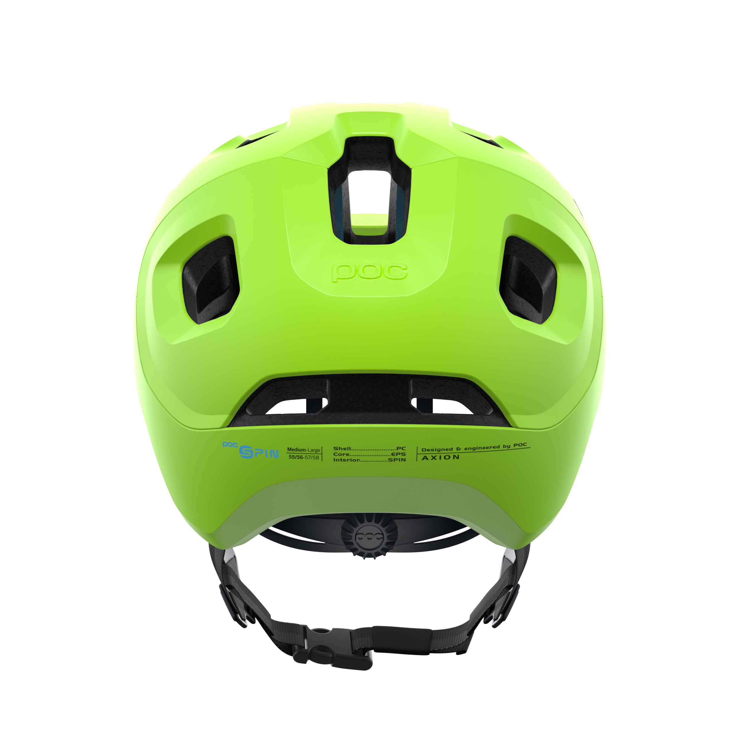 POC Axion SPIN Fahrradhelm - Fluorescent Yellow/Green Matt