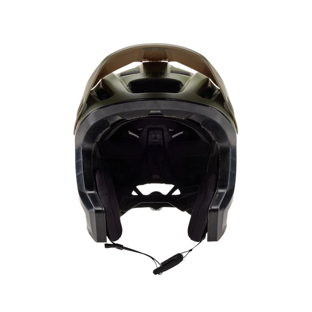 FOX Dropframe Pro Runn, CE Helm, olive green, Vorderansicht